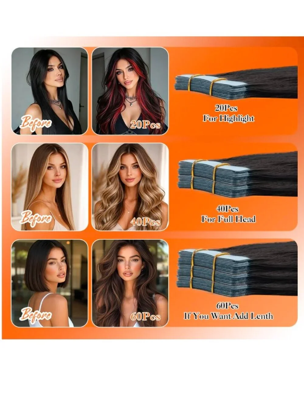 NEW Remy Human Hair 18